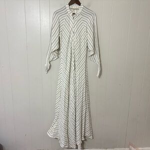 Jen’s Pirate Booty Hyacinth Gown Maxi Dress Striped Boho Size L